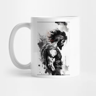 Greek Spartan Ink Painting Mug